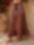 Embroidered brown maxi skirt in wholesale bottomwear selection