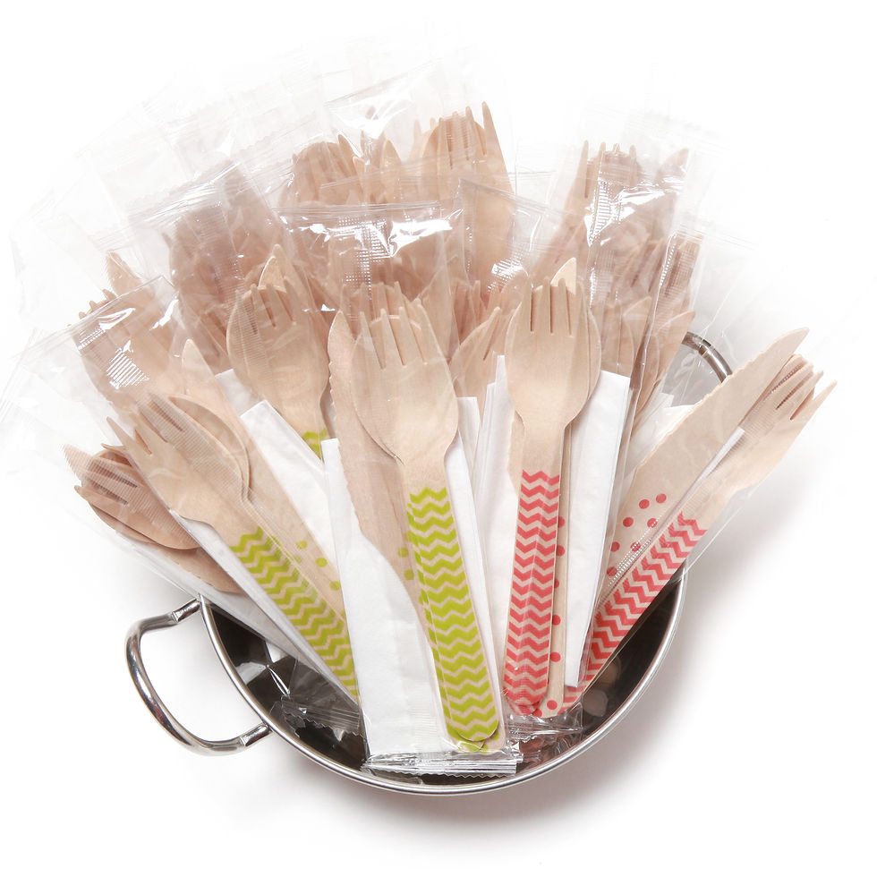 Thumbnail: Individually Wrapped Disposable Wooden Cutlery Set (500set/box)