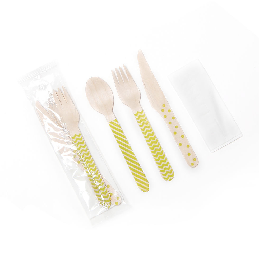 Thumbnail: Individually Wrapped Disposable Wooden Cutlery Set (500set/box)