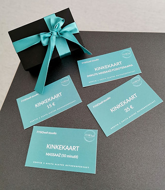 kinkekaart FYSIOwell stuudio: massaaž, füsioteraapia