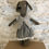 Miniature : Poupée de chiffon, petit chien fille en robe.