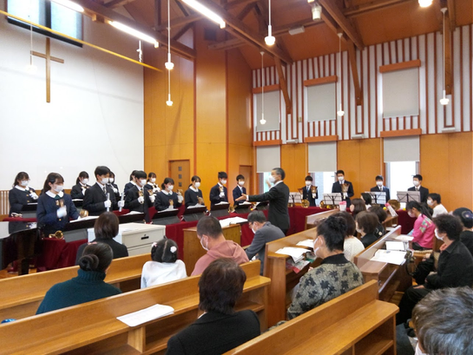 広島三育学院中学校ハンドベルクワイア12月3日