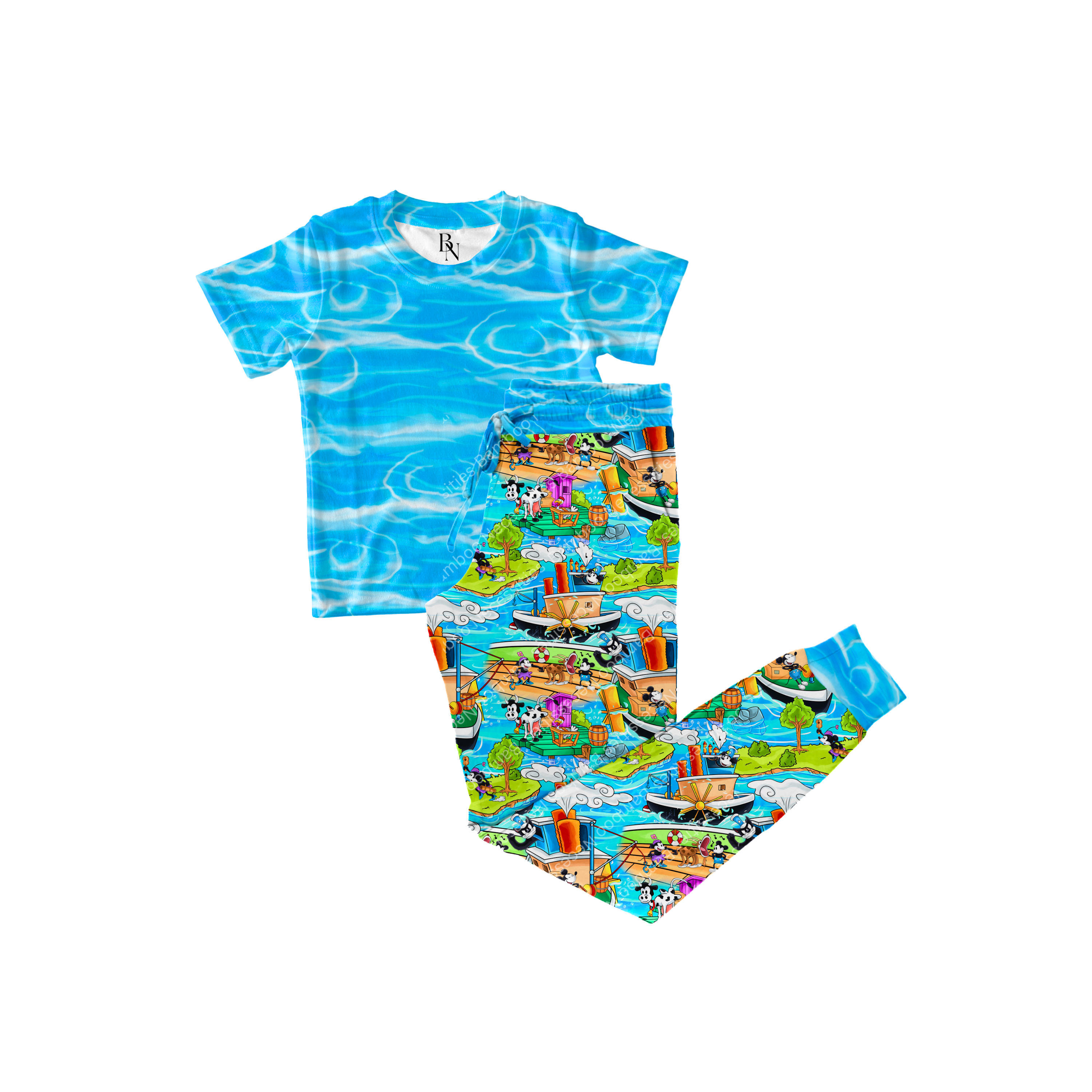 Steamboat Willie (Youth) Short Sleeve Shirt/Jogger Pants