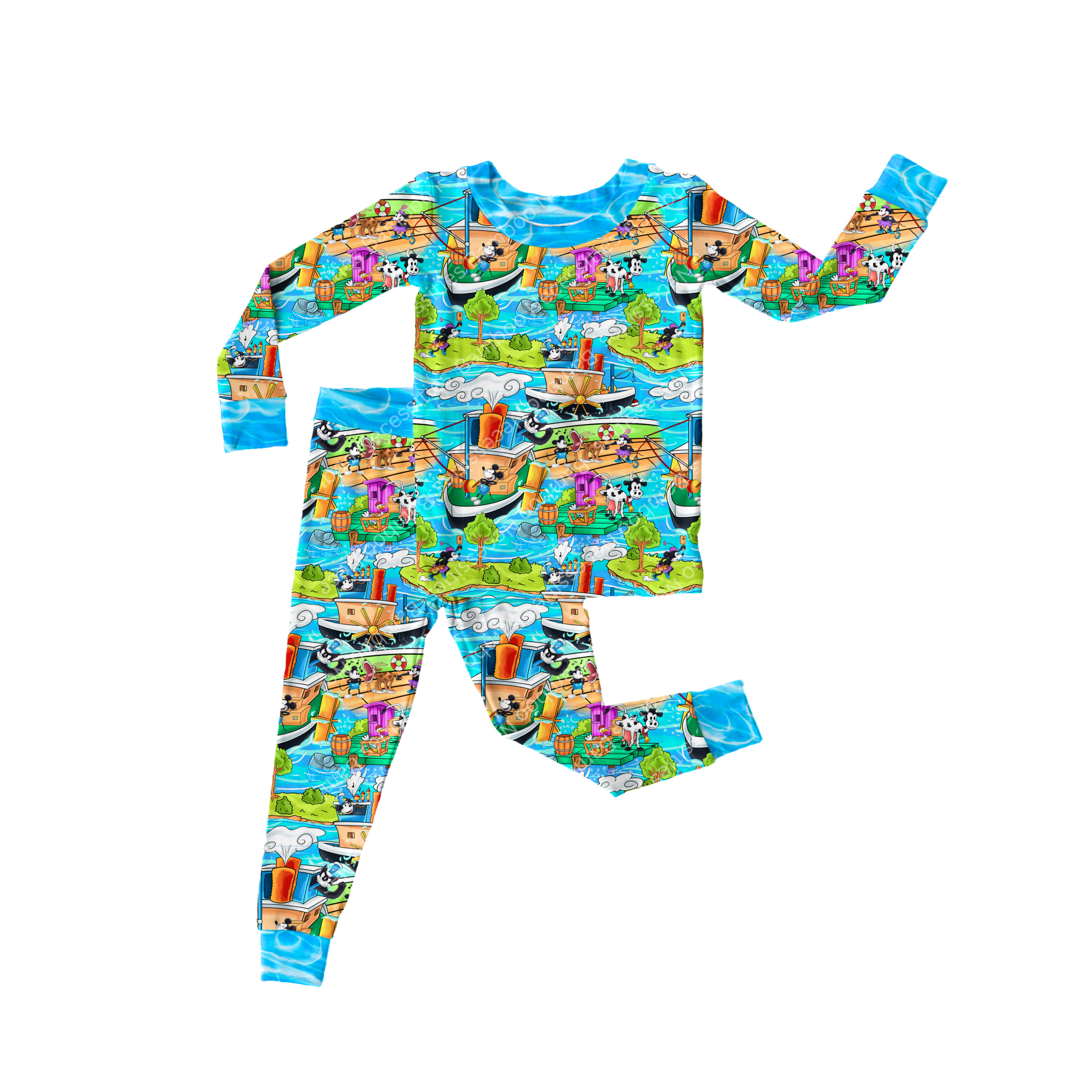 Steamboat Willie Two Piece Long Sleeve Shirt And Pants