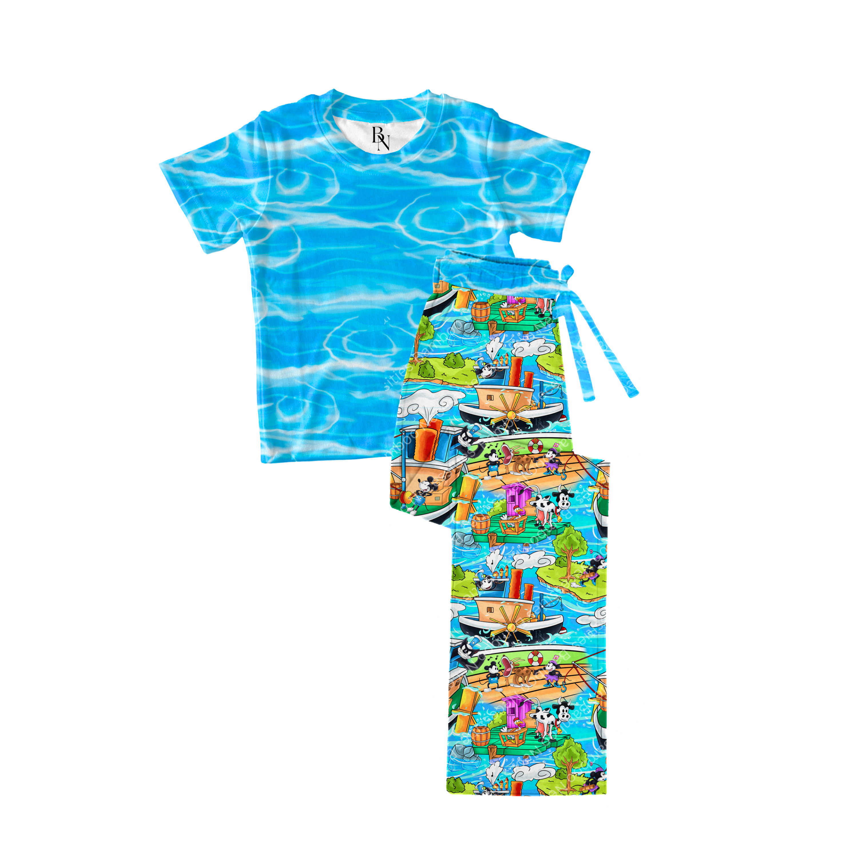 Steamboat Willie Youth Short Sleeve Shirt/ Lounge Pants