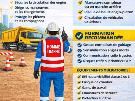 Homme trafic, Le premier pas de la sécurité sur les chantiers