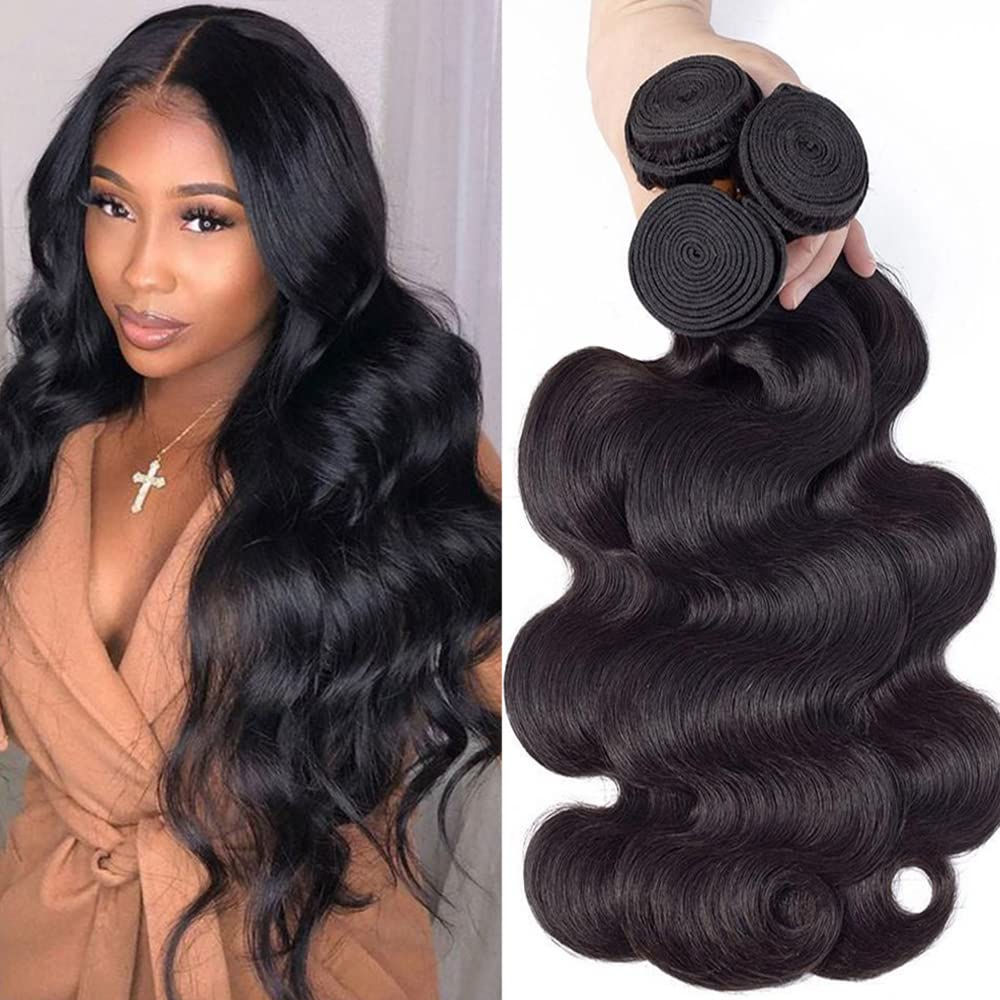 Natural Black Body Wave 3 Bundle Hair (D)
