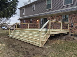 Treated Deck with aluminum balusters