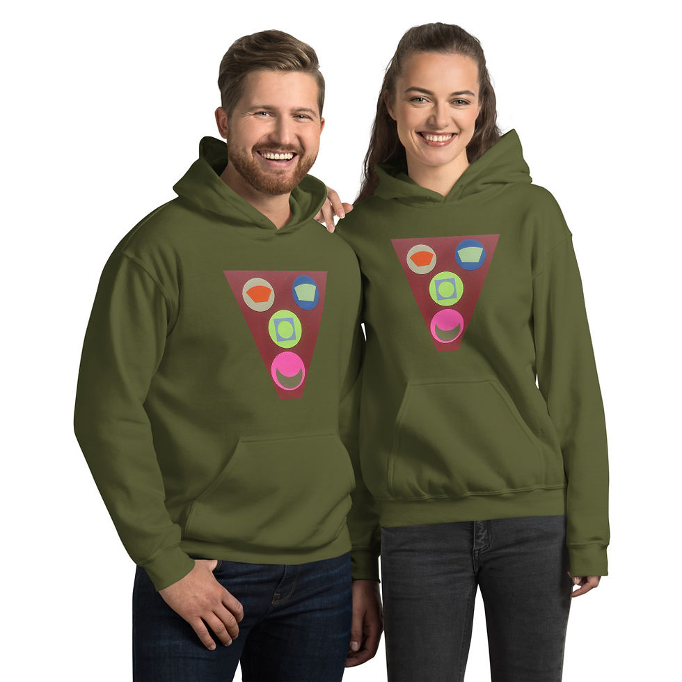 Thumbnail: Couple Wearing "Big Dotted" Unisex Hoodies