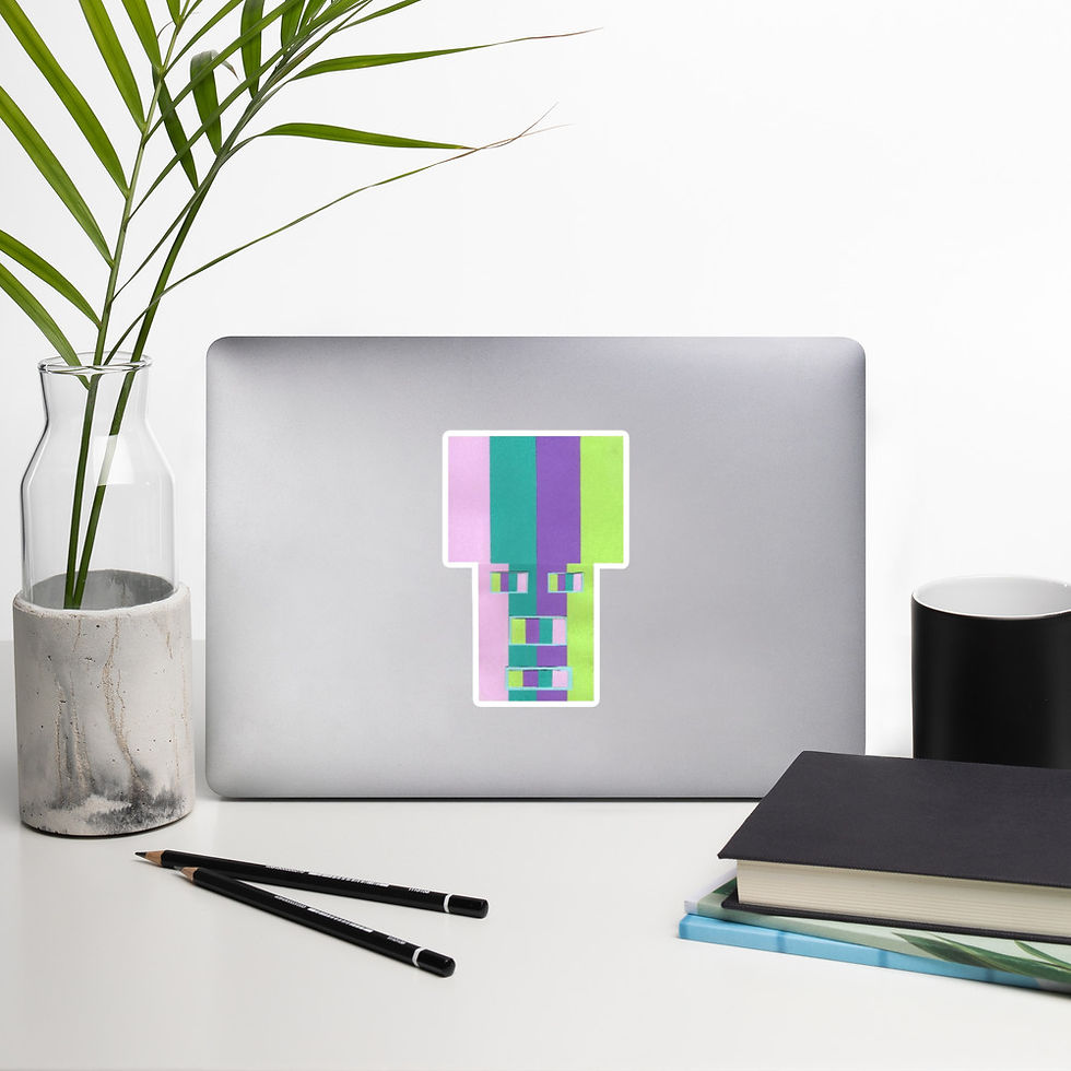 Thumbnail: On Computer "Rainbow Fro" Bubble-Free Design Stickers