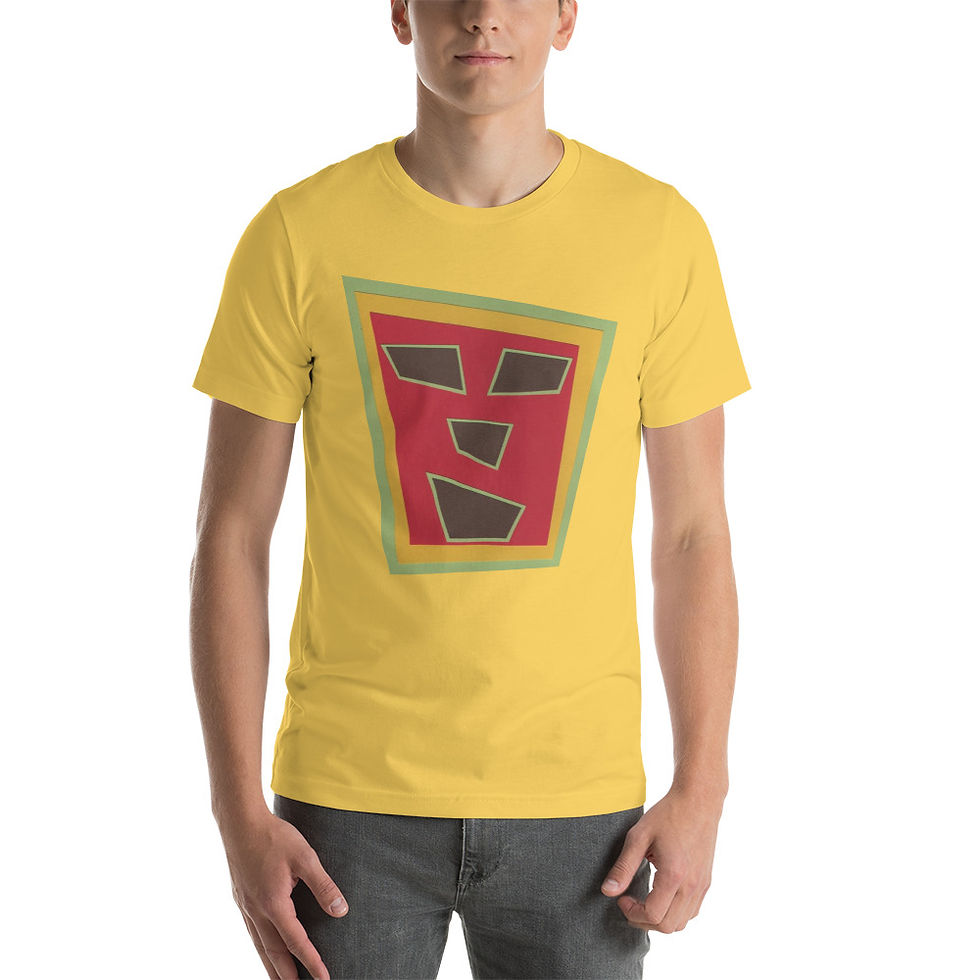 Thumbnail: Yellow Aliens Invader Men's Graphic T-Shirt
