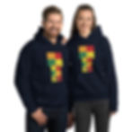 Couple Wearing "First Fro" Unisex Hoodies