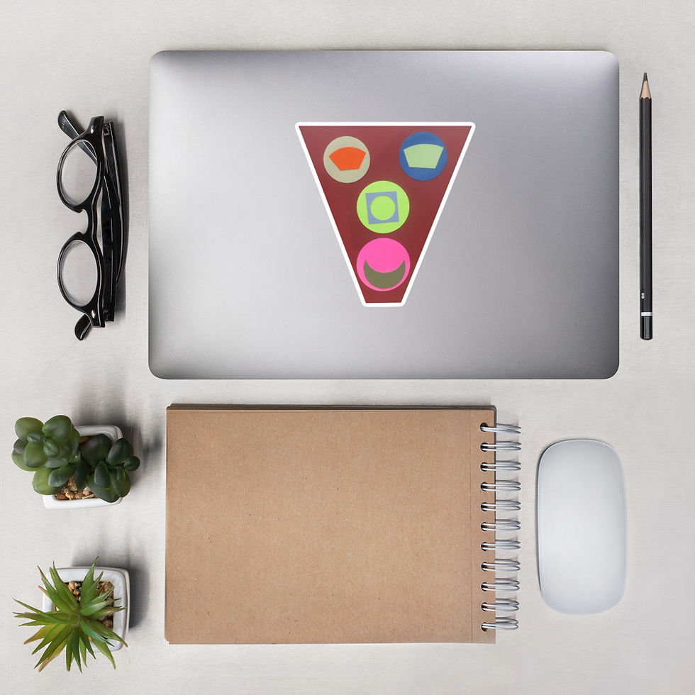 Thumbnail: On Computer "Big Dotted" Bubble-Free Design Stickers