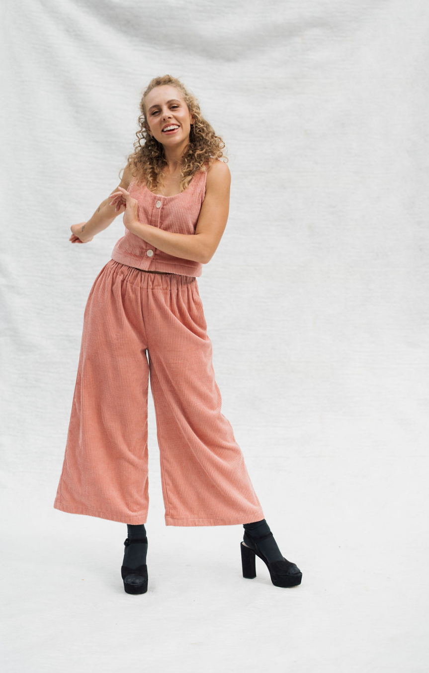 The Wide Trousers in Mallow Cord