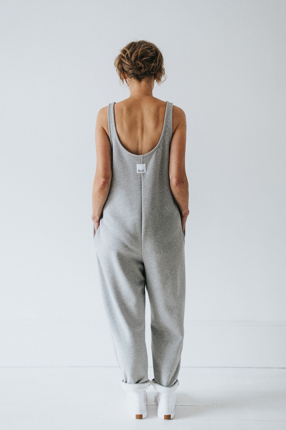 Thumbnail: The Sweatshirt Jumpsuit in Grey Marl