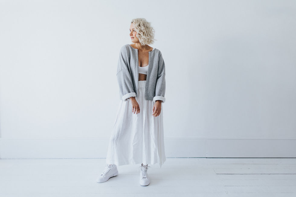 Thumbnail: The Midi Skirt in White Linen