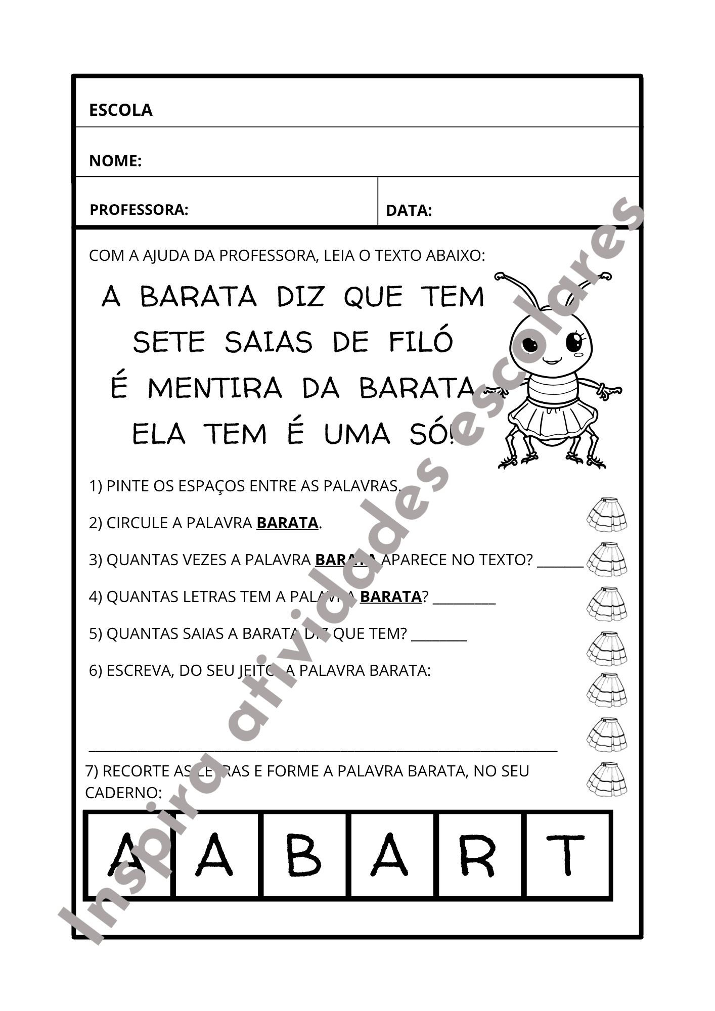 A barata diz que tem pRLENDA