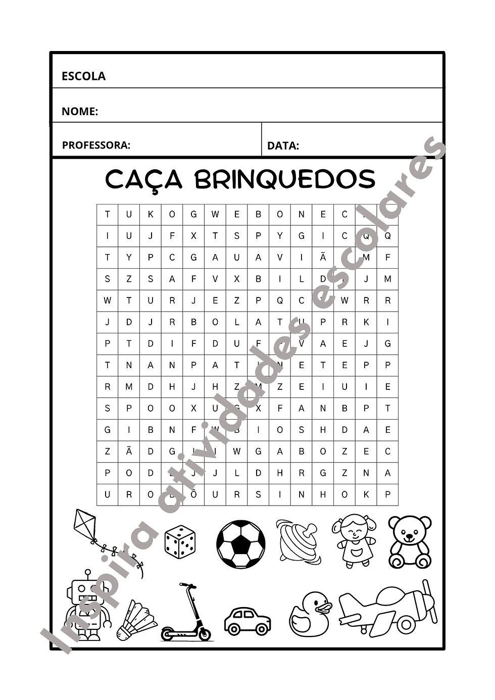 Miniatura: Caça Palavras com Desenhos BRINQUEDOS