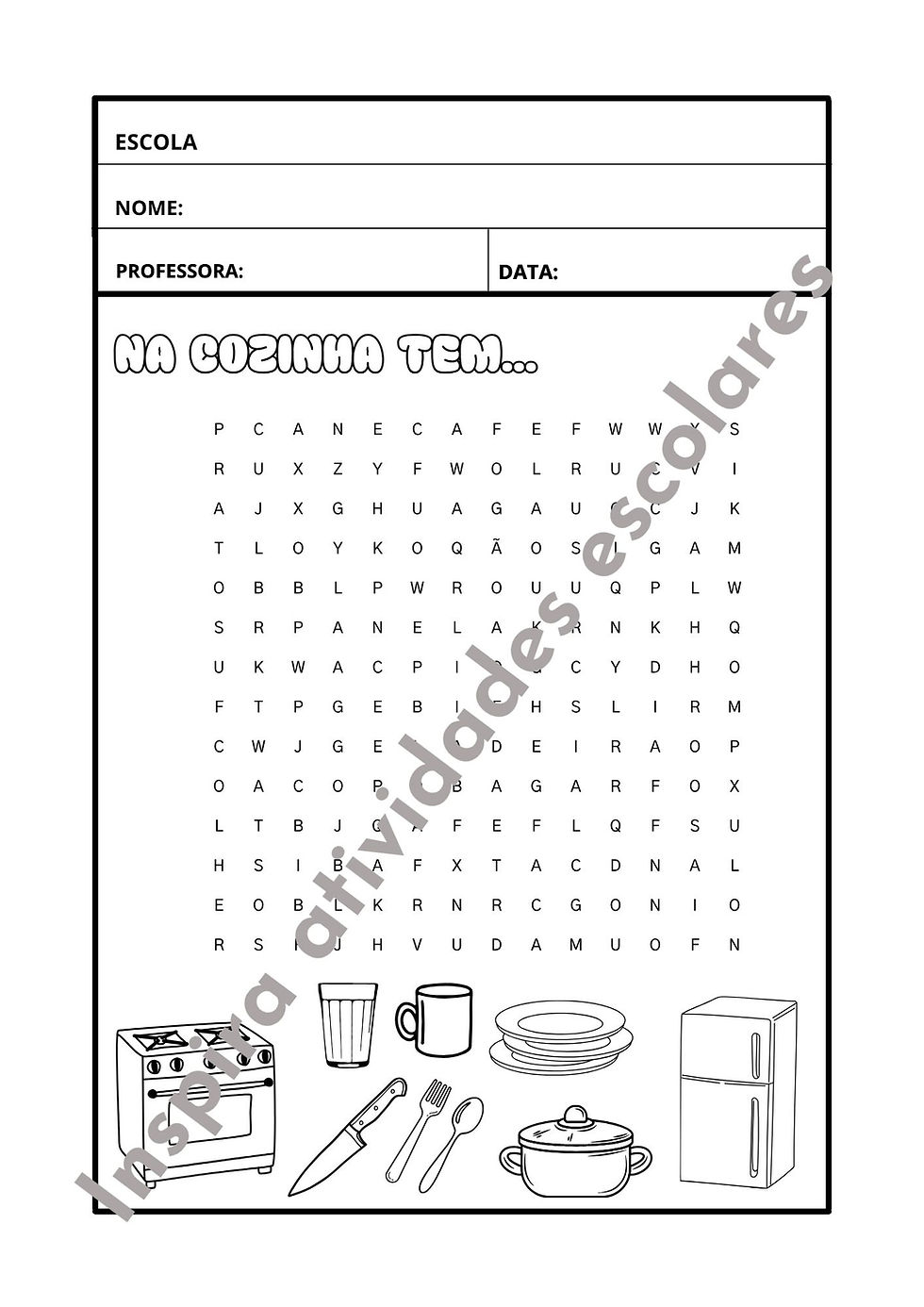 Caça Palavras - Onde é que tem?