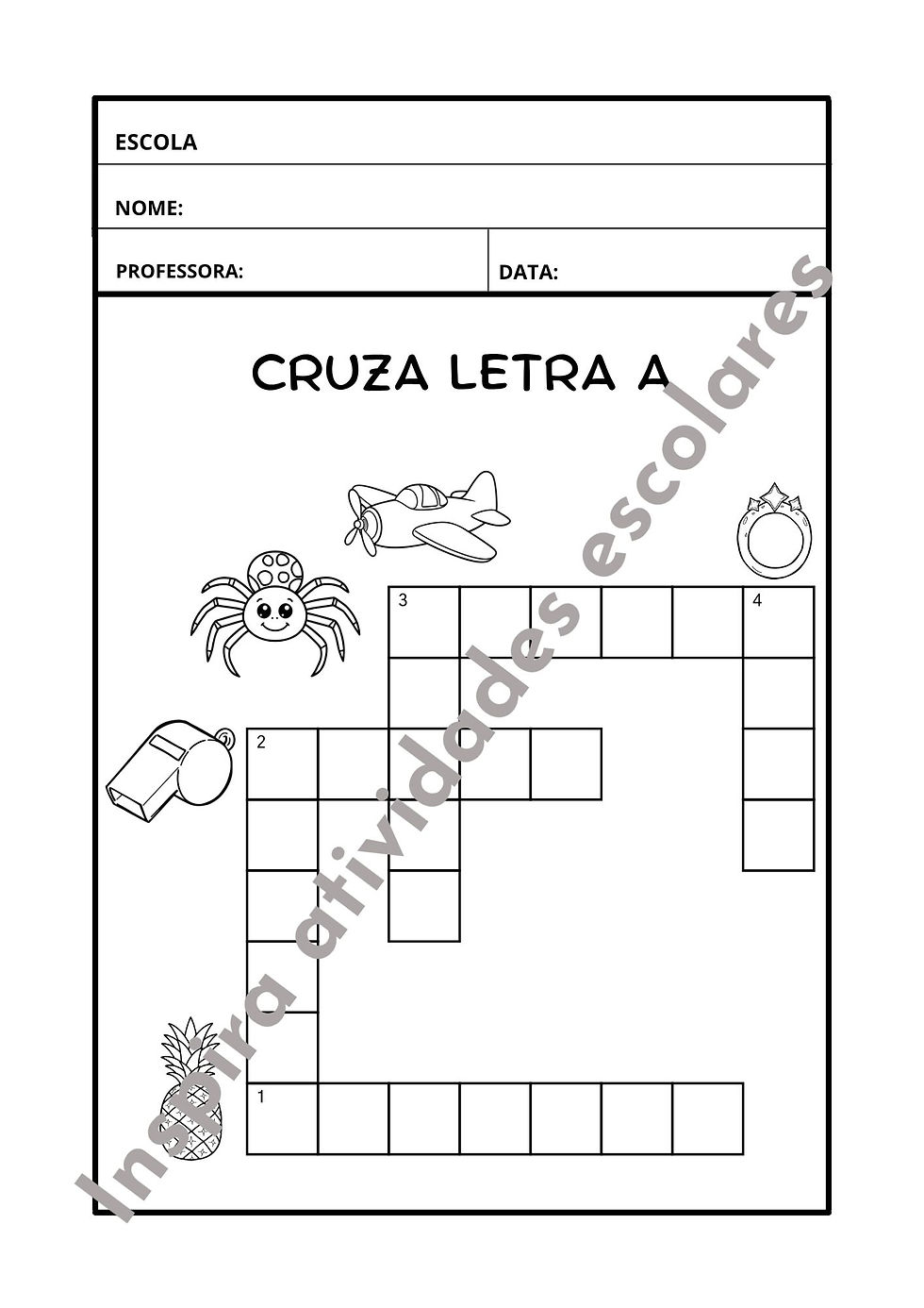 Cruzadinhas de A a F