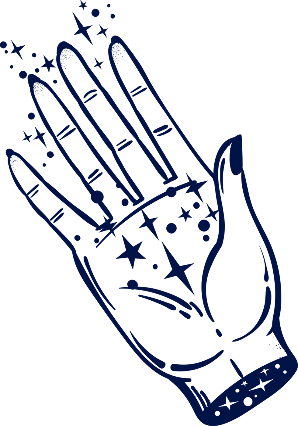 Hand with Sparkles