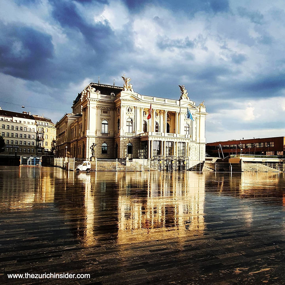The Zurich Opera House on a stormy summer day