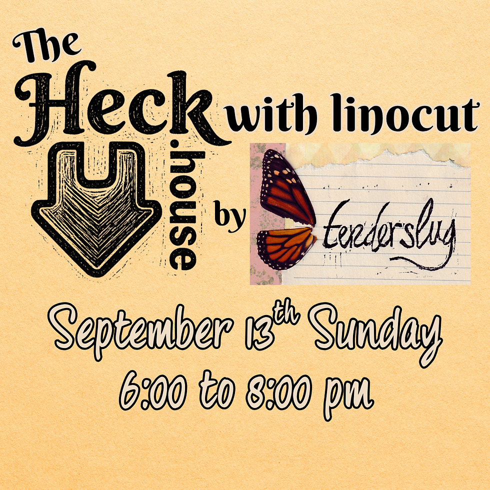 Sep 13th The Heck with linocut by @tenderslug