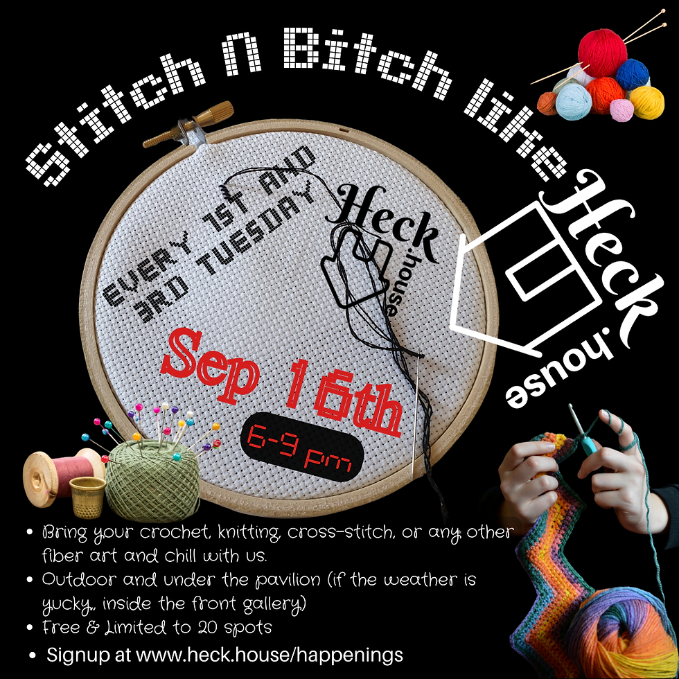 Sep 16th Stitch N Bitch Like Heck