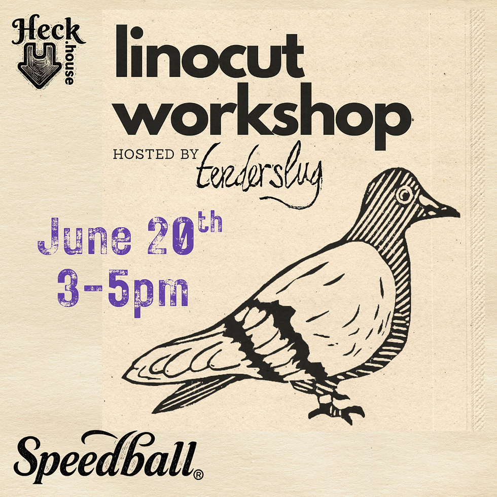 linocut workshop by tenderslug 3pm