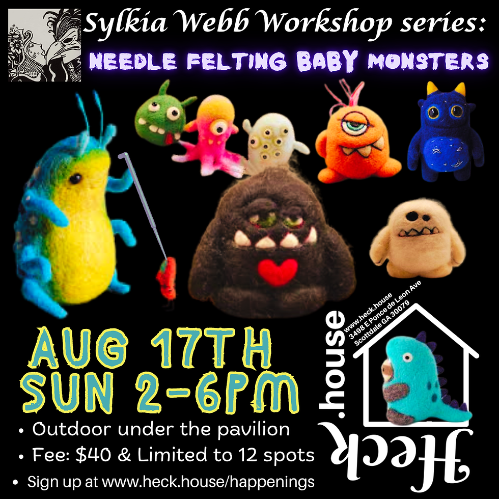 Sylkia Webb Workshop Series: Needle Felting Baby Monsters