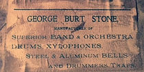 Early George Burt Stone Drum Label