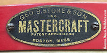 Geo. B. Stone & Son Mastercraft Drum Badge, early - mid 1930s