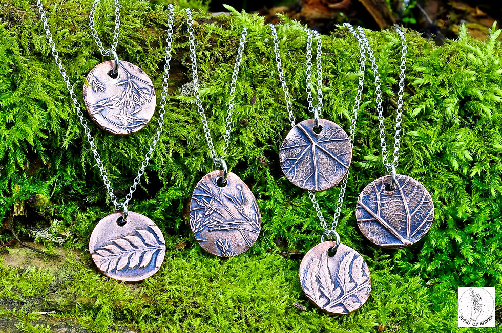Thumbnail: Copper Leaf Circle Necklace