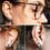 Thumbnail: Silver Succulent Huggie Hoop Earrings