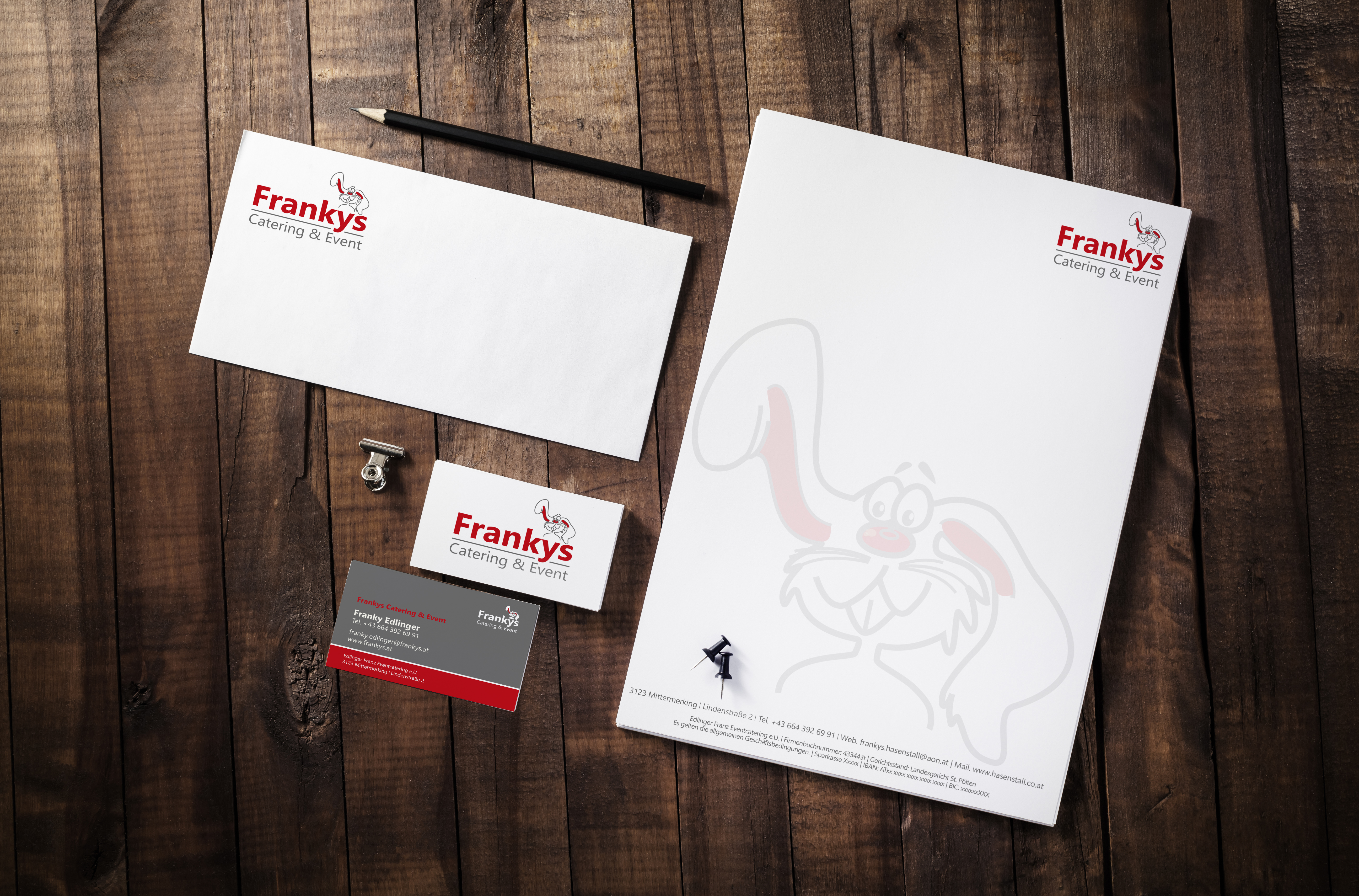 Relaunch I Drucksorten I Frankys Catering & Event