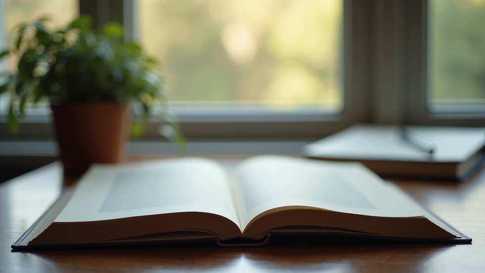 Close-up view of a counseling book on a table