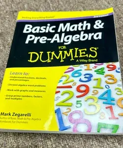 Basic Math and Pre-Algebra for Dummies
