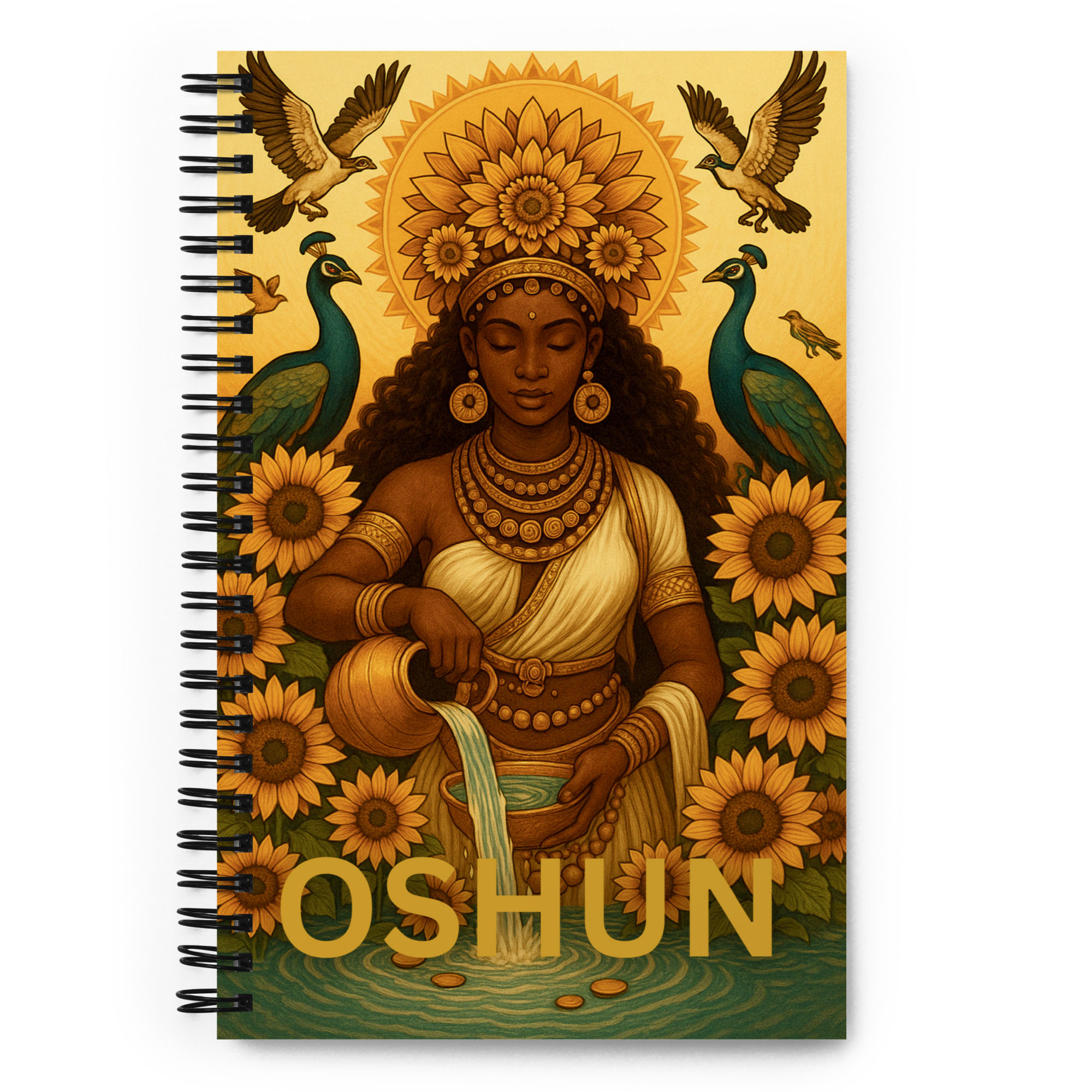 Oshun Spiral Notebook – Journal for Petitions, Dreams & Abundance