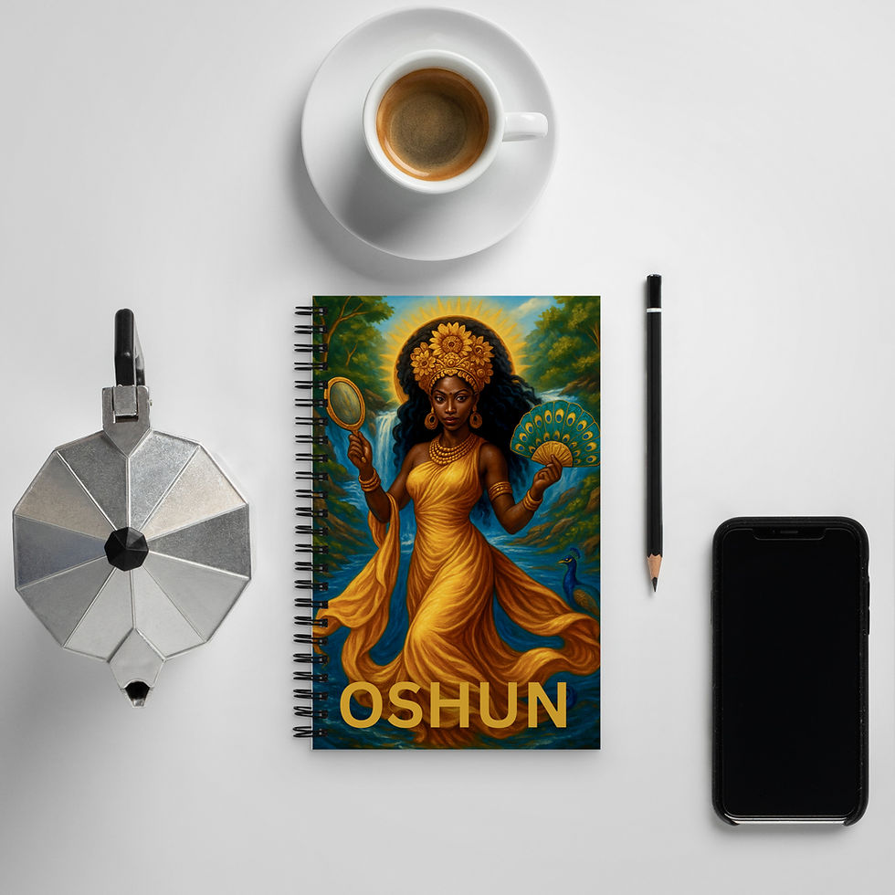 Miniature : Oshun Spiral Notebook – River Goddess Journal of Beauty, Power & Flow