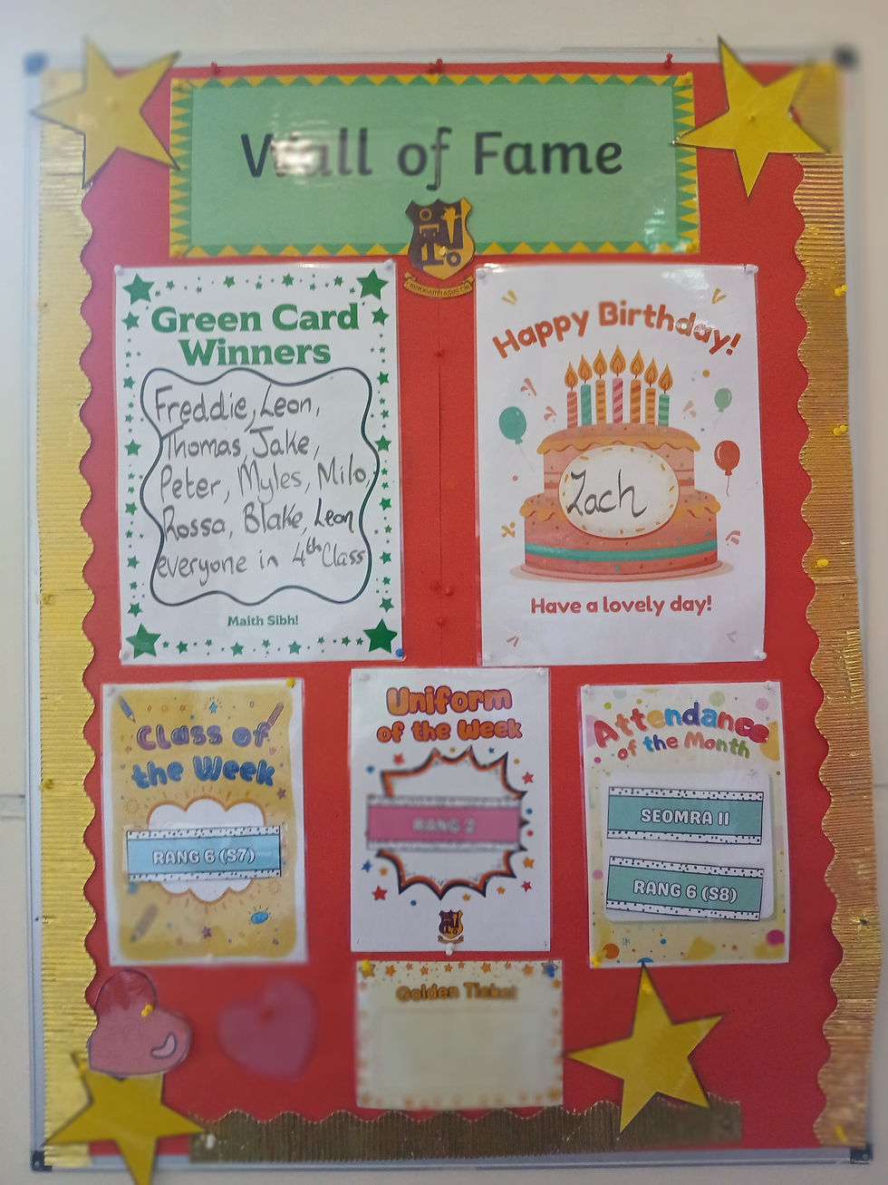 Wall of Fame 9th October