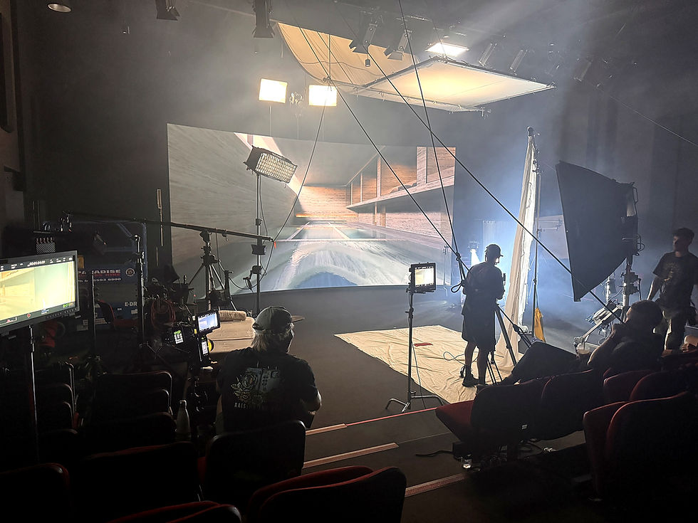 Crew filming on the LED volume at Chrysaor Studios, Varsity Lakes, Gold Coast