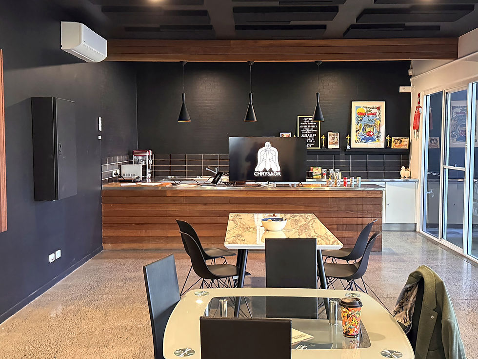 The canteen at Chrysaor Studios