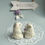 Thumbnail: Mr and Mrs Bear in Taupe and gold accents ceramic cake toppers