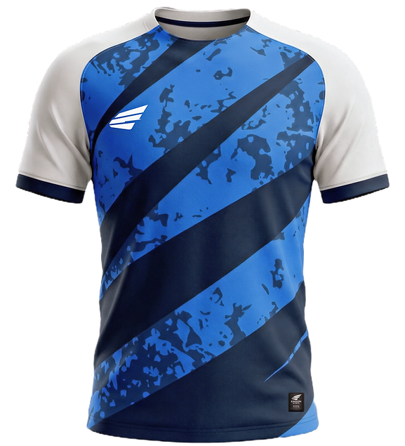 Tshirt blue white design