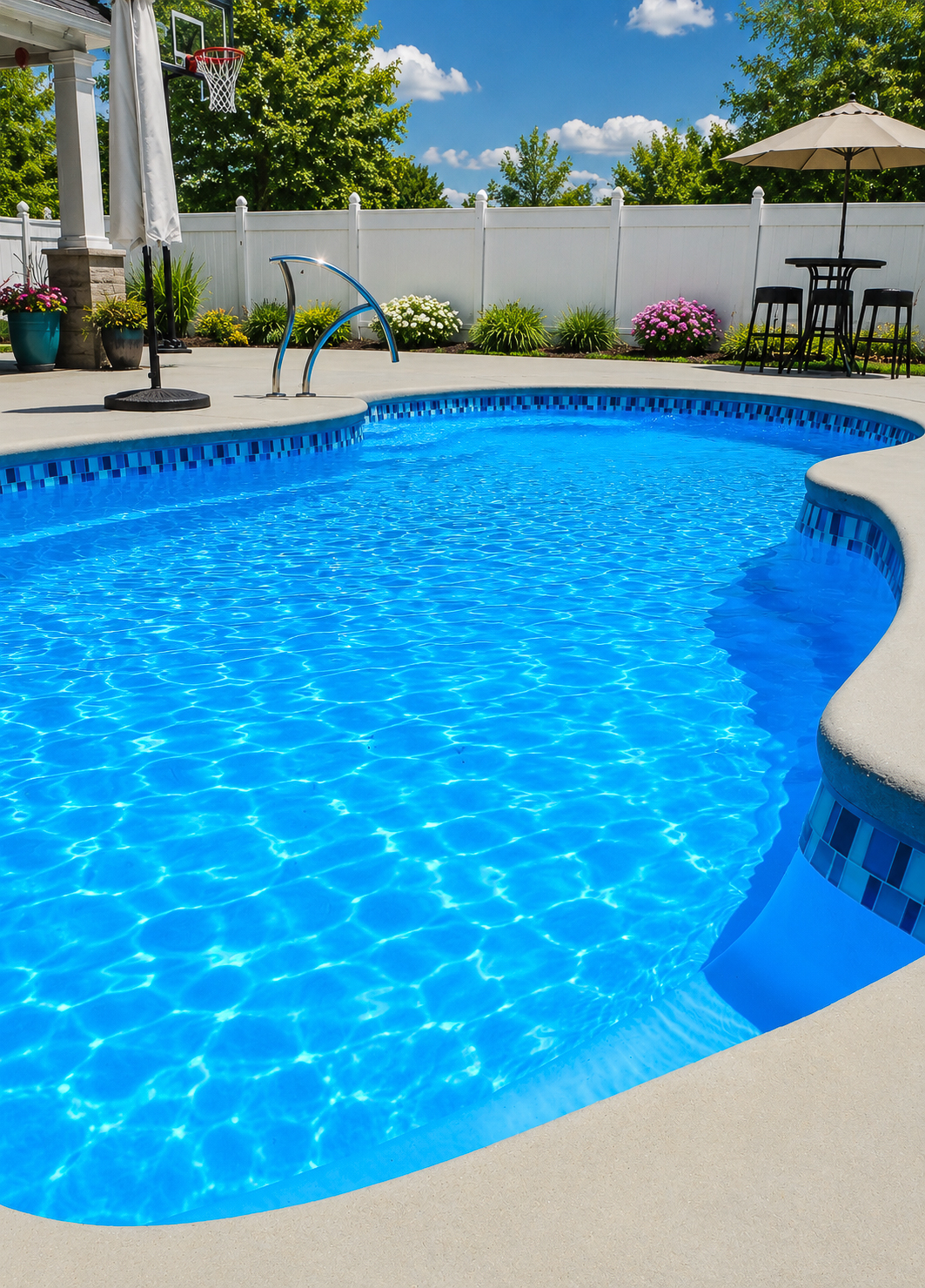 Pristine swimming pool in Raleigh