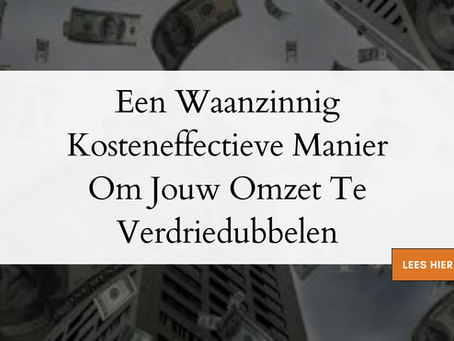 Een Waanzinnig Kosteneffectieve Manier Om Jouw Omzet Te Verdrievoudigen Met Meta-advertenties