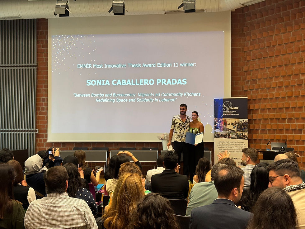 EMMIR Edition 11 student Sonia Caballero Pradas received the Most Innovative Thesis Award.