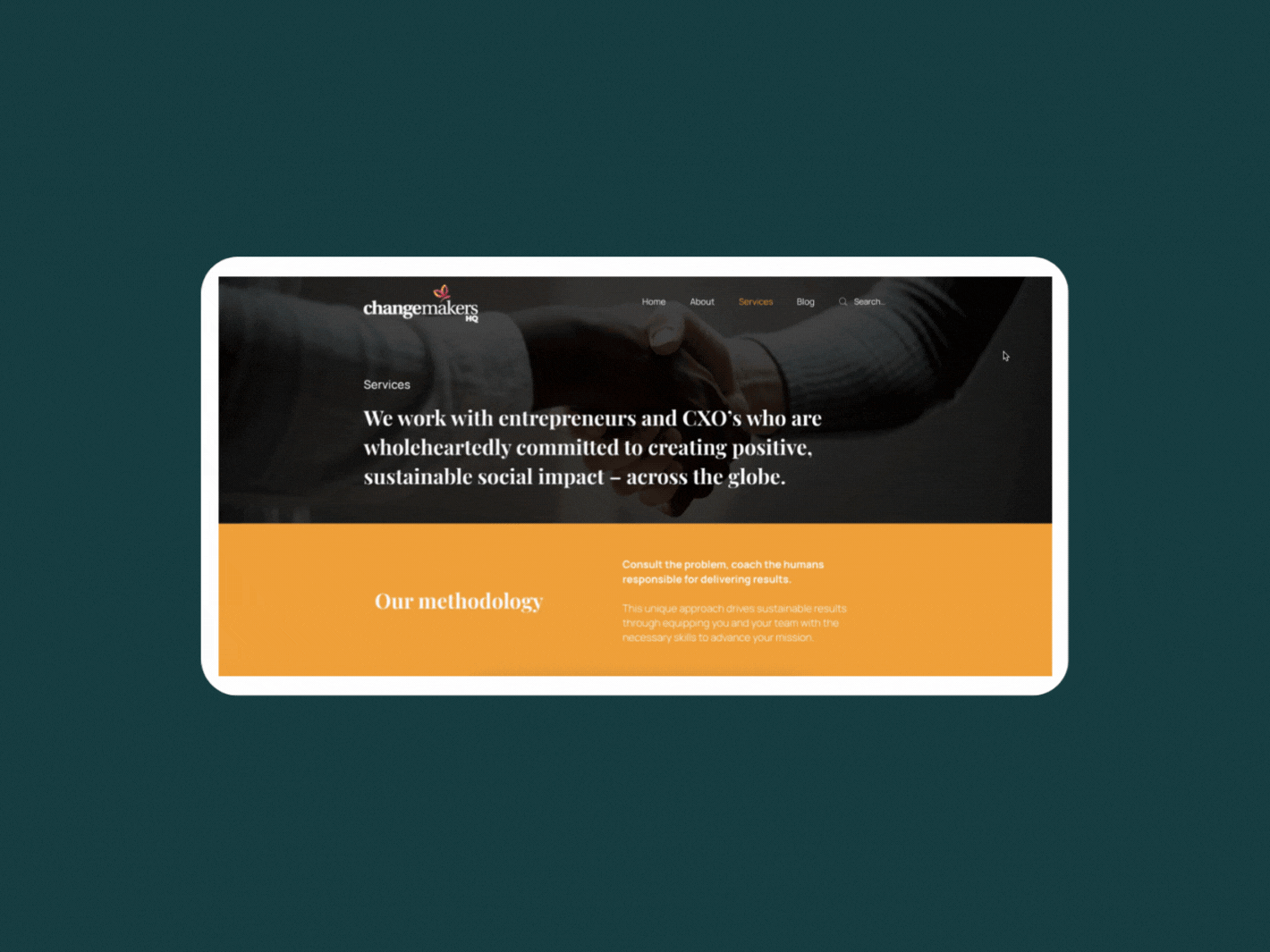 Portfolio highlight: leadership consultancy website