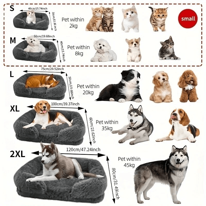 Thumbnail: S M L XL XXL Calming Dog Bed Orthopedic Memory Foam Sofa Couch Waterproof Remova
