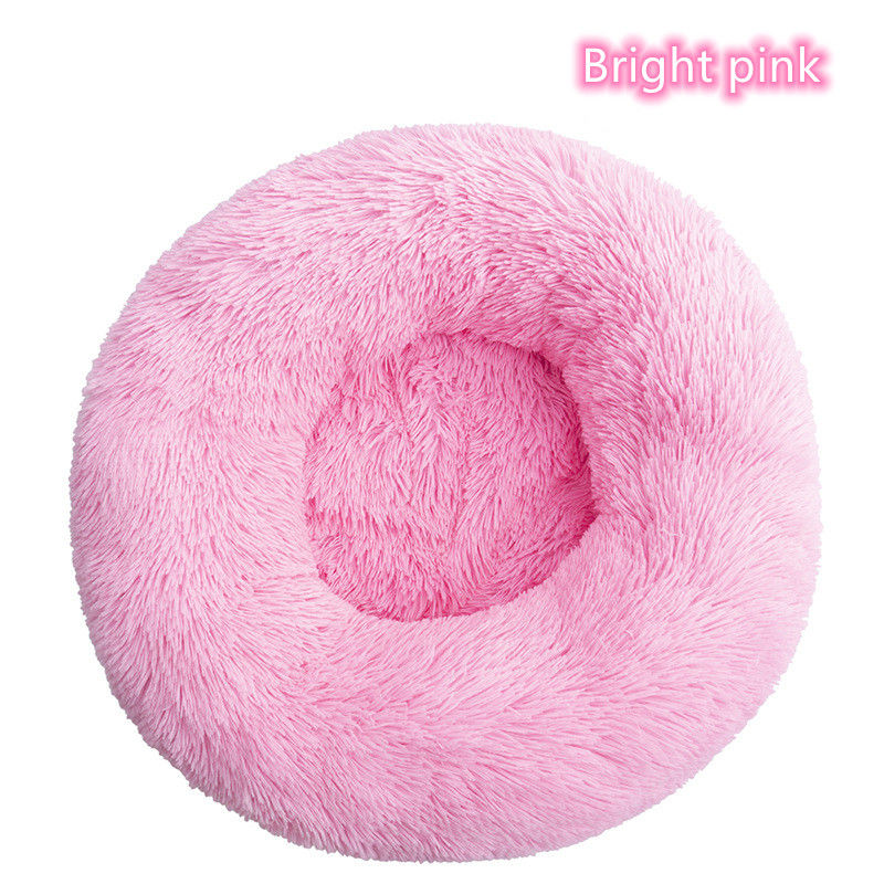 Thumbnail: Super Soft Pet Cat Bed Plush Full Size Washable Calm Bed Donut Bed Comfortable S